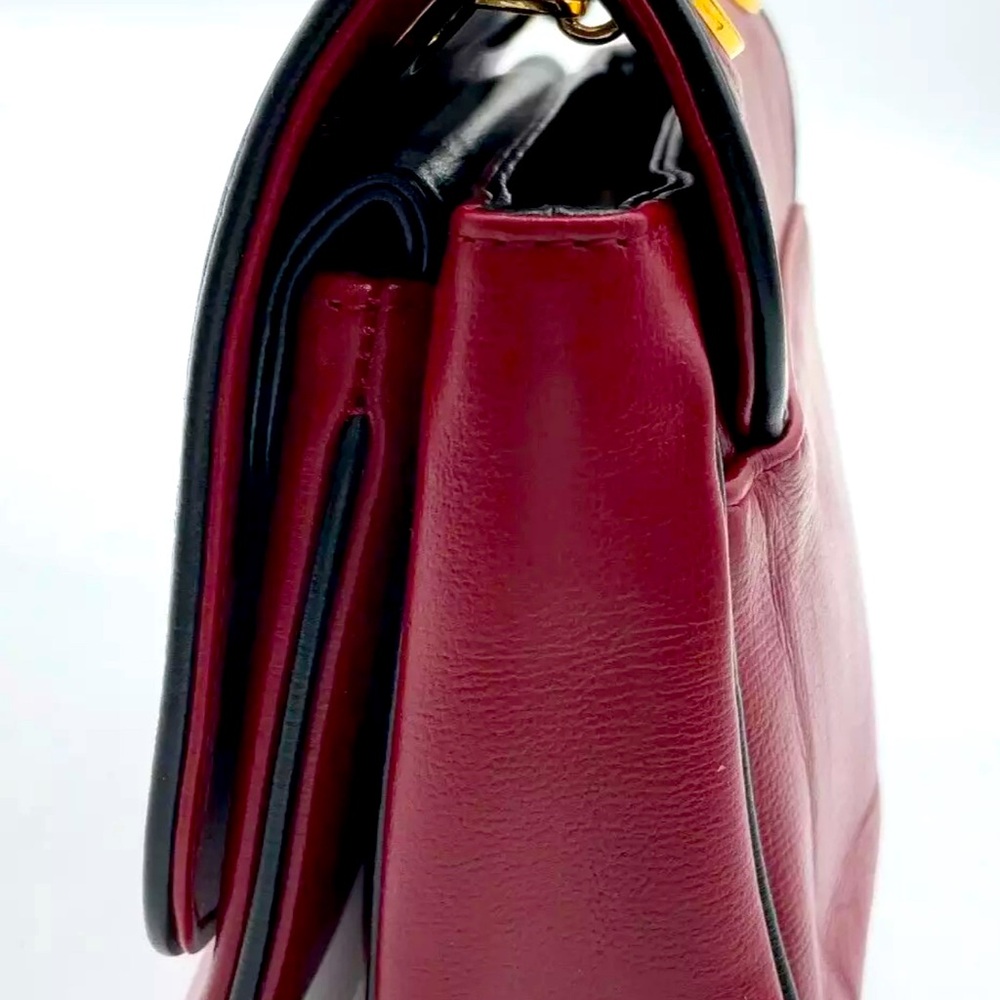 Authentic Gucci G Interlocking Leather Chain Red … - image 6